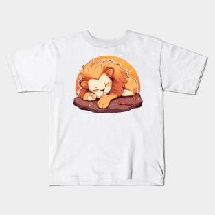 sleeping lioin Kids T-Shirt